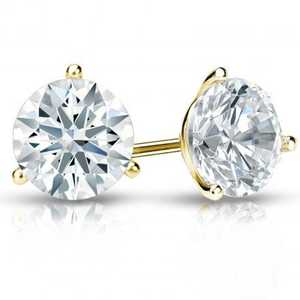 Sparkly Round Cut Solitaire <b>Stud</b> Earrings For Unisex 6MM Each Moissanite 925 <b>Silver</b> for Women's Party Occasion Gift For Partner - Product Image 3