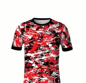เสื้อยืดกีฬาแห้งเร็ว 180 กรัม พิมพ์ลายซับลิเมชั่นดีไซน์สายฟ้าตามสั่ง ผลิตจากโพลีเอสเตอร์ 100% - Product Image 4
