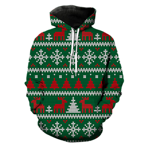 Cotton Christmas Family Hoodie Graphic Sublimation Digital Printing Neck Thermal Lightweight Winter for All Seasons Hoodies - Product Image 5