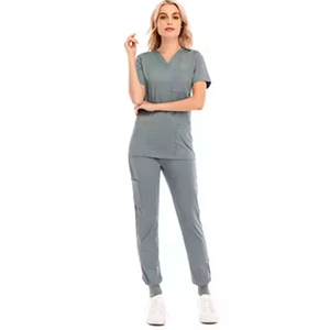 Tenues médicales élégantes pour femmes, en tricot respirant et extensible, pour médecins et infirmières, uniformes d'hôpital - Product Image 1