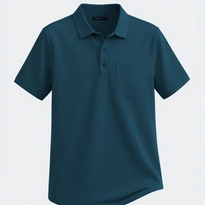 Chemises pour hommes en coton 100% anti-plis, tricotées unies, personnalisables avec logo brodé, douces pour l'été - Product Image 3