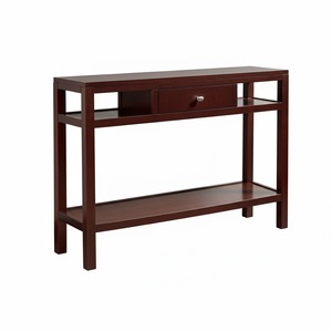 Table basse réglable en bois massif, design moderne vietnamien P.D.T KO33WC, couleur café, artisanale, pour salon - Product Image 1