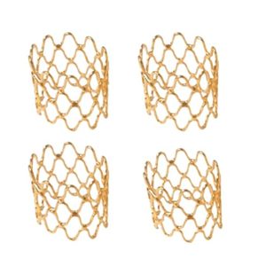 Anneau de serviette en métal de luxe moderne, écologique, vente en gros, minimaliste, spirale argentée, porte-serviettes Lavie Creations pour mariages et banquets - Product Image 6