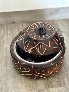 Rustic Wooden Chapati <b>Box</b> Hotpot Roti Storage <b>Container</b> Eco Friendly Handmade Kitchen Serving Food Warmer Organizer <b>Box</b> - Product Image 1