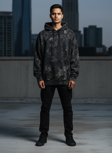 Sudadera con Capucha al por Mayor, MOQ Bajo, Lavado Ácido, Logotipo Personalizado, Estilo Vintage, Oversize, 100% Algodón, Felpa, Streetwear para Hombre - Product Image 3