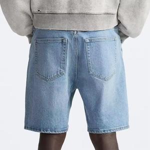 Shorts en jean écologiques pour hommes, style baggy, mode estivale, 100% coton biologique, style urbain, fournisseur OEM ODM - Product Image 4