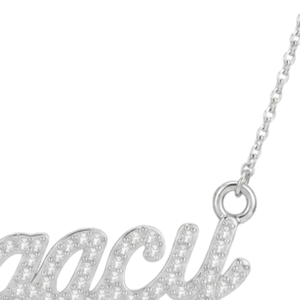Collier Pave Script Legacy pour Femme, Pendentif Lettre en Cristal Couleur Or Élégant, Bijou Tendance, Chaîne de Luxe, Qualité Supérieure - Product Image 4
