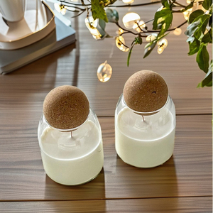 Mais Popular Ball Cork Design Pequeno Jar Vela Perfumada Vela De Cera De Soja Artesanal De Longa Duração em Frasco De Vidro Resistente Ao Calor Claro - Product Image 5
