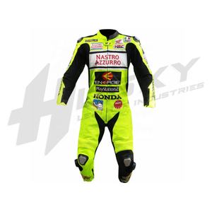 2020 logotipo personalizado cuero de vaca hombres de alta calidad 1 pieza traje de carreras de moto transpirable y a prueba de viento de talla grande ropa deportiva de motorista - Product Image 2