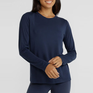 Haut de sport moulant à manches longues 100 % polyester pour femme, personnalisable, à prix abordable, idéal pour le fitness, l'entraînement et les activités de plein air – Nouvelle collection très prisée - Product Image 6