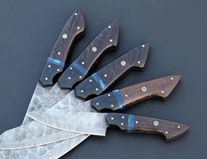 Handmade Carbon Steel Sustainable Multifunction Chef <b>Knife</b> Set 5 Pieces Razor <b>Sharp</b> High Carbon Forged Customizable Wholesale - Product Image 3