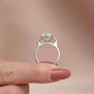 Anillo de Compromiso de Oro de 14K con Certificado IGI para Mujer, Diamante Cultivado en Laboratorio CVD VVS DEF en Todas las Formas, Chapado en Rodio para Fiestas - Product Image 4