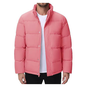 Men Winter Thick Puffer <b>Jacket</b> Stand Collar Breathable Fabric Long Sleeve Design Custom Logo Printing men puffer <b>jacket</b> - Product Image 5