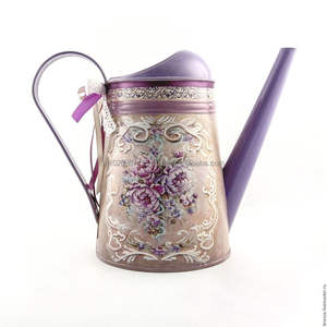 Arrosoir galvanisé au design imprimé en émail vibrant, idéal pour les compositions florales, la décoration de jardin et le style de ferme rustique - Product Image 5