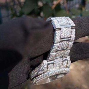 Reloj de Diamantes de Lujo Splendid Gift Jewelry, 28 mm, Moissanita/Brazalete de Plata, Cuarzo Analógico, Movimiento ETA, Esfera con Números Romanos, Zafiro - Product Image 6