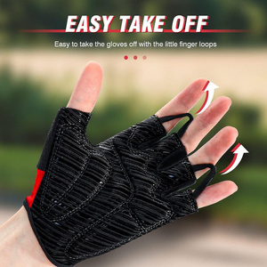 Anti Slip Shock Absorbing Pad Light Weight Nice Fit Half Finger Bicycle Gloves Sports Unisex Cycle Racing Gloves Custom Logo - Product Image 4