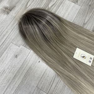 Peluca Balayage 100% resaltado humano vietnamita Cierre de encaje sin cola cabello crudo vietnamita peluca Suiza negra Natural - Product Image 6