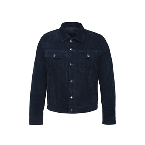 Men'sTop Quality Premium Leather Trucker Jacket Suede Leather Premium Soft Touch Fully <b>Lined</b> Black Suede <b>Jeans</b> Style Jacket - Product Image 3