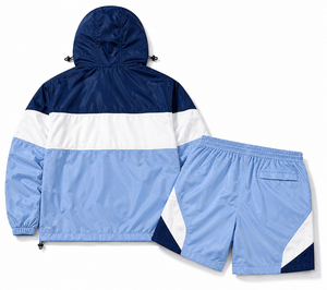 New Demanding Custom Logo Men's Windbreaker Hoodies Shorts Sets Lightweight Nylon Activewear Running Gym Fitness Sports <b>Suit</b> Men - Product Image 3