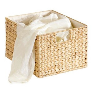 Cesta Grande de Jacinto de Agua Natural, Rústica y Sostenible, Cestas de Lavandería de Alta Calidad al por Mayor para Organizar Artículos del Hogar - Product Image 1