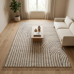 Tapis géométrique en mosaïque de diamants en laine écologique antidérapant DECORDEC personnalisé pour hôtel, villa, salon - Product Image 3