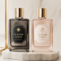 Étiquettes de bouteilles octogonales personnalisées en or et argent, autocollants imperméables avec logo personnalisé pour l'emballage de parfums et de bougies