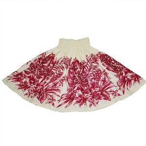 กระโปรงแม็กซี่ลายดอกไม้สไตล์ฮาวายสำหรับผู้หญิง เหมาะสำหรับวันหยุดพักผ่อนในฤดูใบไม้ร่วง น้ำหนักเบา พลิ้วไหว ตกแต่งด้วยลายปัก - Product Image 6