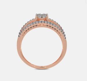 แหวนหมั้นเพชรทรงบริลเลียนต์สี E ทองคำ 14K 18K  เพชรเลี้ยงในห้องปฏิบัติการ รับรองโดย IGI ตัวเรือนแบบหนามเตย  เครื่องประดับคลาสสิกสำหรับผู้หญิง - Product Image 6
