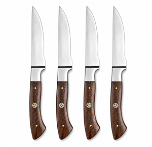 Couteau à steak artisanal LEGACY BLADES OEM en acier inoxydable moderne, manche en bois Pakka, finition polie, compatible lave-vaisselle, couteau de cuisine - Product Image 3