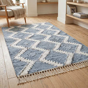 Black Diamond Wool Kilim Area <b>Rug</b> for Living Room Scandinavian Modern Farmhouse & <b>Rustic</b> Home - Product Image 4