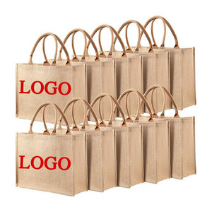Sacs fourre-tout de luxe en coton et jute avec logo personnalisé pour les promotions d'entreprise, l'emballage de détail, les expositions et la promotion de la marque - Product Image 3