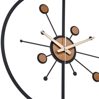 Jam Dinding Dekoratif Modern Atom Setengah Bulan  Jam Dinding Seni Abstrak Orbit Planet  Jam Dinding Atom Setengah Lingkaran Minimalis Modern