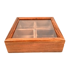Wood Spice <b>Box</b> Round Classic Masala <b>Box</b> 9 Compartments Wooden Spice Rack <b>Herb</b> And Spice Tools - Product Image 5