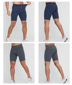 Pantalones Cortos de Yoga Transpirables de Cintura Alta para Correr, Gimnasio y Entrenamiento, Pantalones Cortos de Yoga Sin Costuras para Hombre, Ropa Deportiva de Compresión - Product Image 6