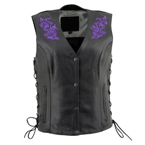 Chaleco de Cuero Transpirable de Alta Calidad para Hombre, Impermeable, para Invierno, Estilo Motero, Diseño Personalizado con Cuernos - Product Image 1