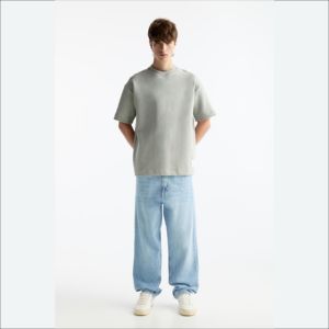 High Quality Heavy Cotton <b>Men's</b> T-<b>Shirt</b> Luxury Oversized Silk Screen Printed Blank <b>Short</b> <b>Sleeve</b> <b>Black</b> 260gsm Eco-Friendly Canvas - Product Image 4