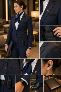 Uniformes d'aviation personnalisés à manches longues pour pilotes et personnel de cabine |   OEM | Uniforme de Superviseur des Relations Clients VIP de l'Aéroport pour Femmes - Product Image 5