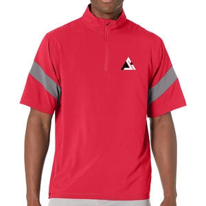 Veste de baseball à col zippé, style pull à manches courtes, séchage rapide, pour hommes, en vente - Product Image 3