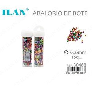 Perles de lettres Ilan Abalorio De Bote 6x6mm 15g pour la création de bijoux - Product Image 3