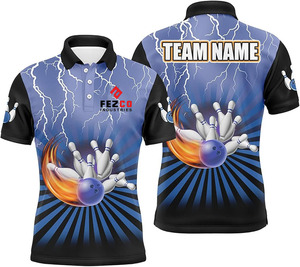 Custom <b>bowling</b> polo shirts Sublimation sports polo shirt Quick-drying polyester jersey <b>Bowling</b> jersey sublimation - Product Image 5