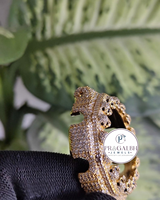 Montre de luxe Pragalbh Jewels avec diamants, lunette crâne sertie de pierres, en acier inoxydable, mouvement à quartz pour homme