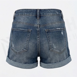 Best <b>Material</b> Women <b>Denim</b> Shorts High Waist Customized Color For Street Wear Summer Casual Trendy Fashion Bottoms Style - Product Image 2