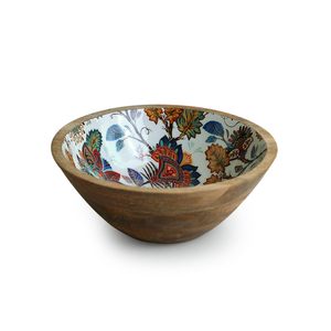 Stylish <b>Wooden</b> Bowl for <b>Dining</b> <b>Table</b> Use Perfect for Serving Salad Fruits Chips Snacks and Dry Food Items with <b>Rustic</b> Look - Product Image 2