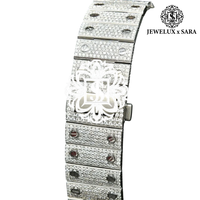 Montre de luxe Hip Hop entièrement dorée avec diamants, entièrement sertie de diamants CZ, en acier inoxydable pour hommes et accessoires de mode à prix d'exportation – Grande Vente