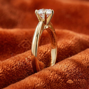Round Cut Moissanite <b>Solitaire</b> <b>Ring</b> Gold Engagement <b>Ring</b> for Women Minimalist Bridal Jewelry Gift - Product Image 2