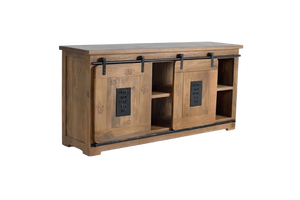 Aparador de Madera Rústico Moderno Industrial para Sala de Estar y Gabinetes Decorativos con Puertas Corredizas - Product Image 4