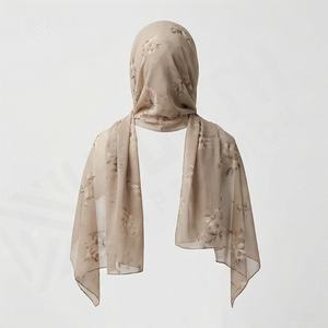 Nuevo Hiyab de Chifón de Alta Calidad, Pañuelo para la Cabeza Estampado Premium, Cómodo, Suave, Transpirable, con Diseño Floral, Color Personalizable - Product Image 2