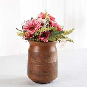 Ensemble de vases modernes en céramique en forme de donut, pot de fleurs en céramique en forme de beignet avec herbe de la pampa, décoration de table nordique en cercle creux pour la maison - Product Image 2