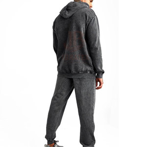 Producto de Moda, Chándal de Algodón 100% con Lavado Ácido, Chándal con Logotipo Bordado Personalizado - Product Image 2