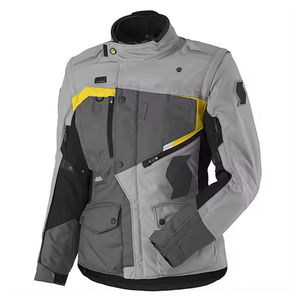 Traje de Motociclismo para Hombre, Manga Larga, Color Gris, Negro y Amarillo, Impermeable, Protección para Todas las Estaciones - Product Image 3